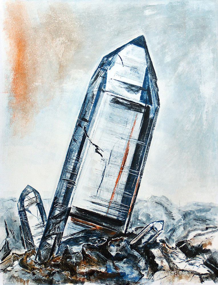 6072 | Gemälde | Kristalle | Bergkristall | Atelier Markus Uebelhart | Kristallmaler