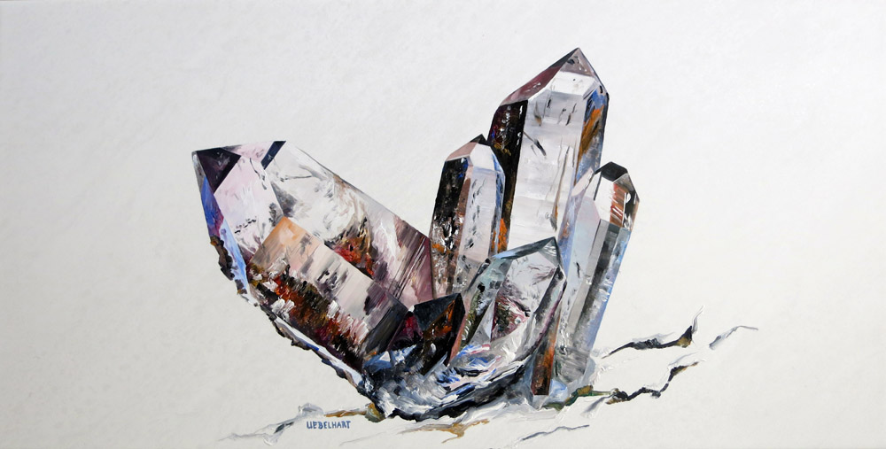 Atelier Uebelhart | Gemälde | Kristalle | 6259 | Bergkristall | Val | Nalps | Kristallmaler