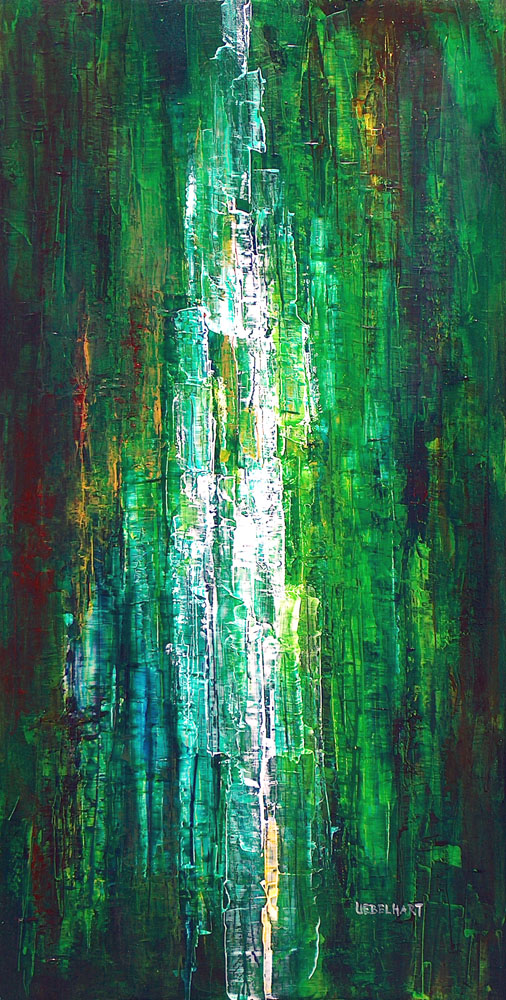 3065 | Gemälde | abstrakt | Grün | Hoffnung | Atelier Markus Uebelhart | Crystal painter | green | Hope