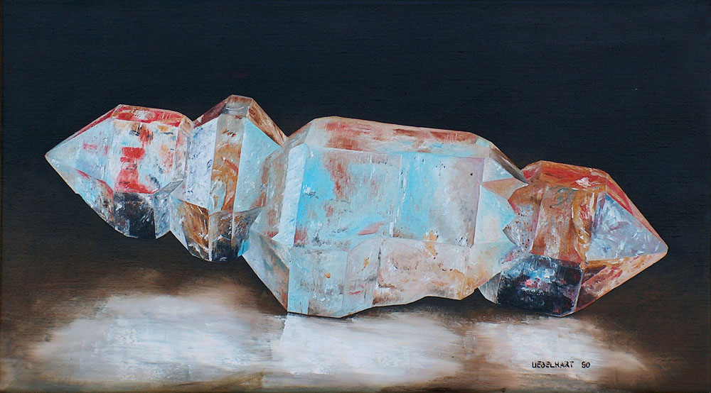 6005 | Gemälde | Kristalle | Bergkristall | Muotathal | Atelier Markus Uebelhart | Kristallmaler | Crystal painter | Rock crystal | cristal de roche | peintre de cristal