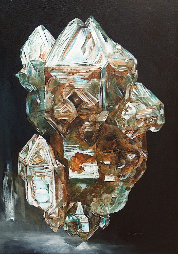 6008 | Gemälde | Kristalle | Fensterquarz | Atelier Markus Uebelhart | Kristallmaler | Crystal painter | peintre de cristal