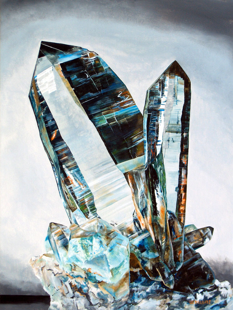 6084 | Bilddruck | Bergkristall | Gerental | Wallis | Atelier Markus Uebelhart | Kristallmaler | Rock crystal | Crystal painter | cristal de roche | peintre de cristal