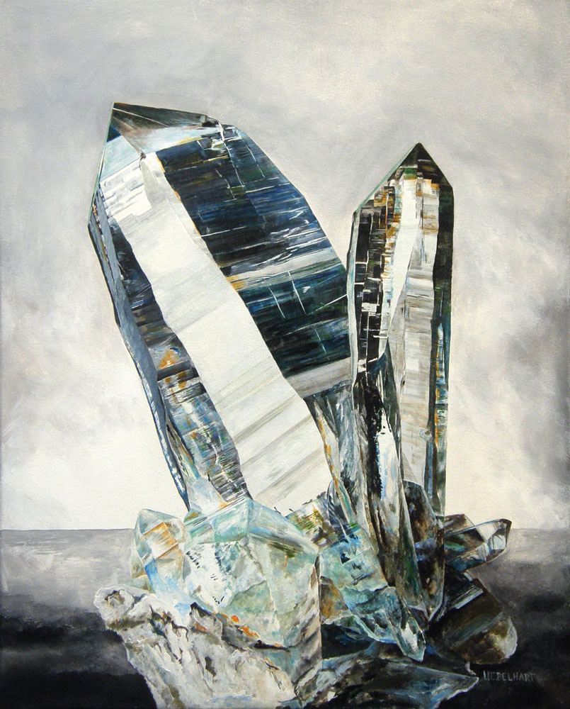 6098 | Atelier Markus Uebelhart | Gemälde | Kristalle | Bergkristall | Gerental | Wallis | Kristallmaler | Rock crystal | Crystal painter | cristal de roche | peintre de cristal