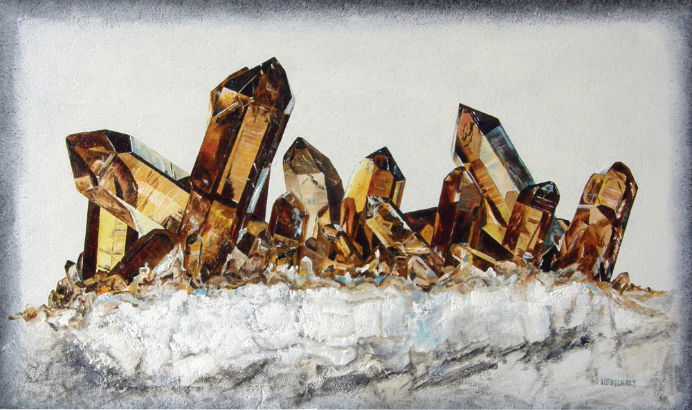 6112 | Atelier Markus Uebelhart | Gemälde | Kristalle | Rauchquarz | Zinggenstock | Berner Oberland | Kristallmaler | Smoky quartz | Crystal painter | quarz fumée | peintre de cristal