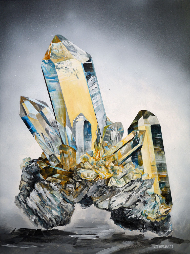 6115 | Atelier Markus Uebelhart | Gemälde | Kristalle | Bergkristall | Maderanertal | Kristallmaler | Rock crystal | Crystal painter | cristal de roche | peintre de cristal