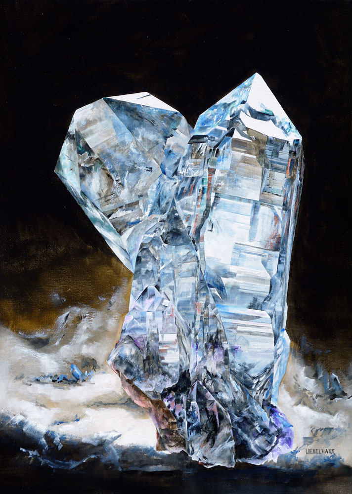 6144 | Gemälde | Kristalle | Bergkristall Furka | Atelier Markus Uebelhart | Kristallmaler | Crystal painter | Rock crystal | peintre de cristal | cristal de roche