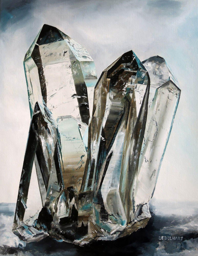 6167 | Gemälde | Kristalle | Rauchquarz | Göscheneralp | Atelier Markus Uebelhart | Kristallmaler | Smoky quartz | Crystal painter | Quarz fumée | peintre de cristal