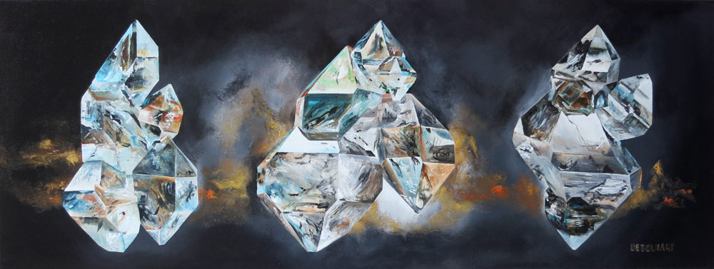 6179 | Atelier Markus Uebelhart | Gemälde | Kristalle | Bergrkistall Muotathal | Kristallmaler | Rock crystal | Crystal painter | cristal de roche | peintre de cristal