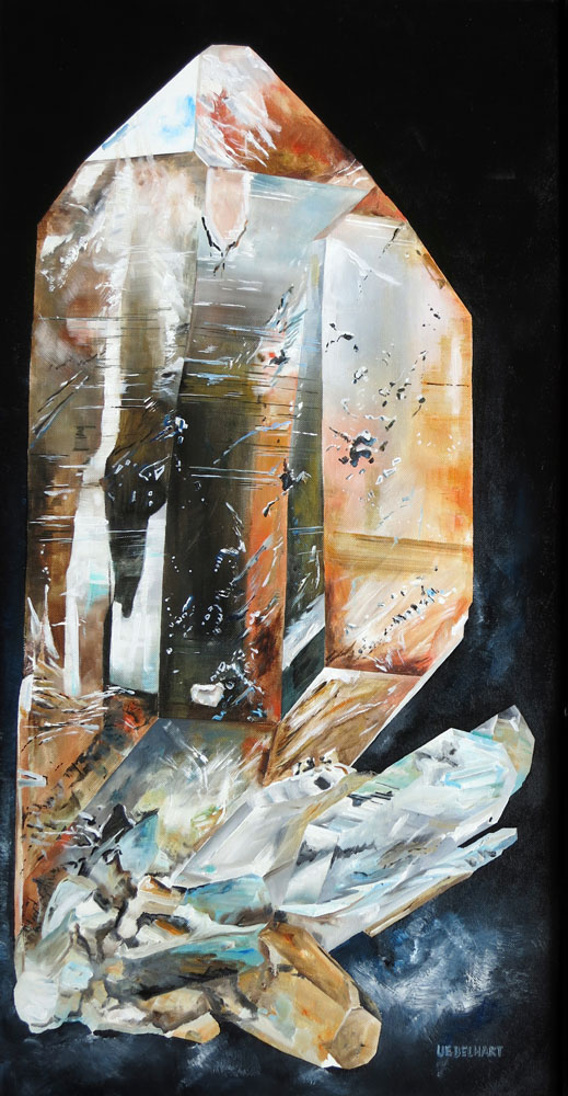 6186 | Gemälde | Kristalle | Bergkristall | Val Nalps | Atelier Markus Uebelhart | Kristallmaler | Rock crystal | Chrystal painter | Cristal de roche | Peintre de cristal