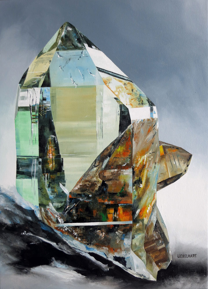 6189 | Gemälde | Kristalle | Bergkristall | Furka | Atelier Markus Uebelhart | Kristallmaler | Crystal painter | Rock crystal | peintre de cristal | cristal de roche