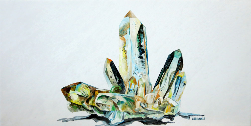 6191 | Gemälde | Kristalle | Bergkristall | Arkansas | Atelier | Markus Uebelhart | Kristallmaler | Crystal painter | Rock crystal | peintre de cristal | cristal de roche
