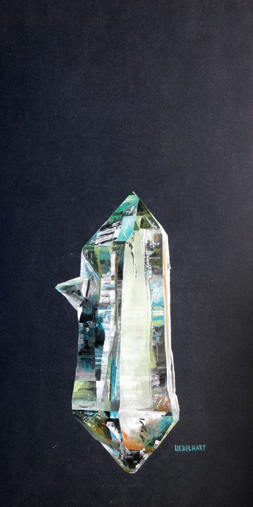 6192 | Gemälde | Kristalle | Bergkristall | Furka | Atelier Markus Uebelhart | Kristallmaler | Crystal painter | Rock crystal | peintre de cristal | cristal de roche