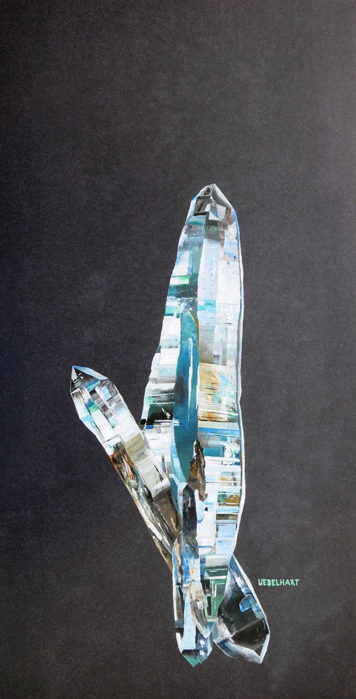 6196 | Gemälde | Kristalle | Bergkristall | Gerental | Oberwallis | Atelier Markus Uebelhart | Kristallmaler | Crystal painter | Rock crystal | peintre de cristal | cristal de roche