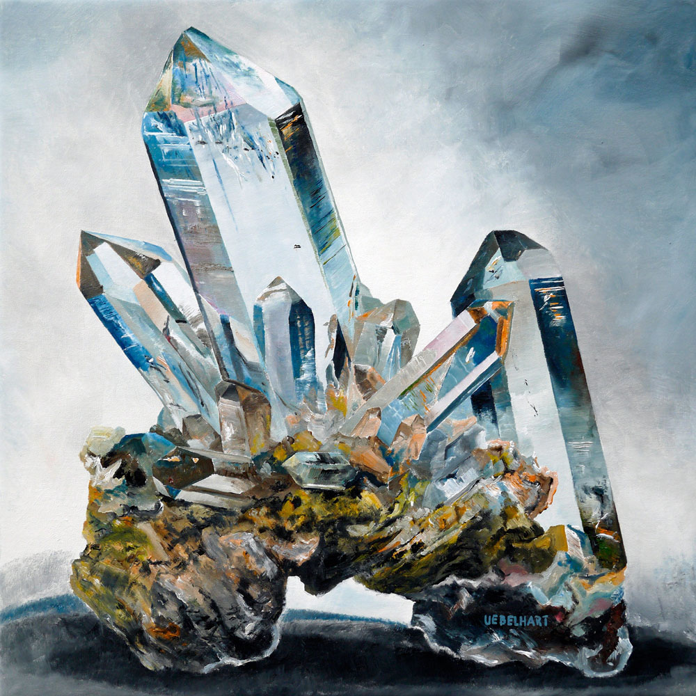 6203 | Gemälde | Kristalle | Bergkristall | Maderanertal | Atelier Markus Uebelhart | Kristallmaer | Crystal painter | Rock crystal | peintre de cristal | cristal de roche