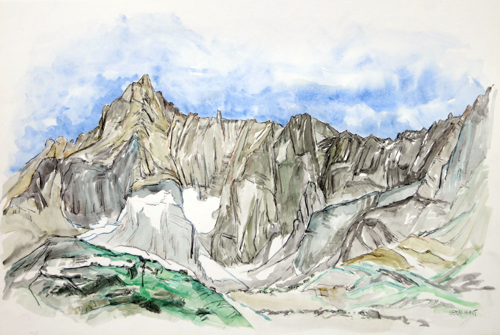 8011 | Gemälde | Aquarell | Bergkette an der Furka | Atelier Markus Uebelhart