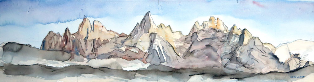 8067 | Gemälde | Aquarell | Alpines Panorama | Atelier Markus Uebelhart