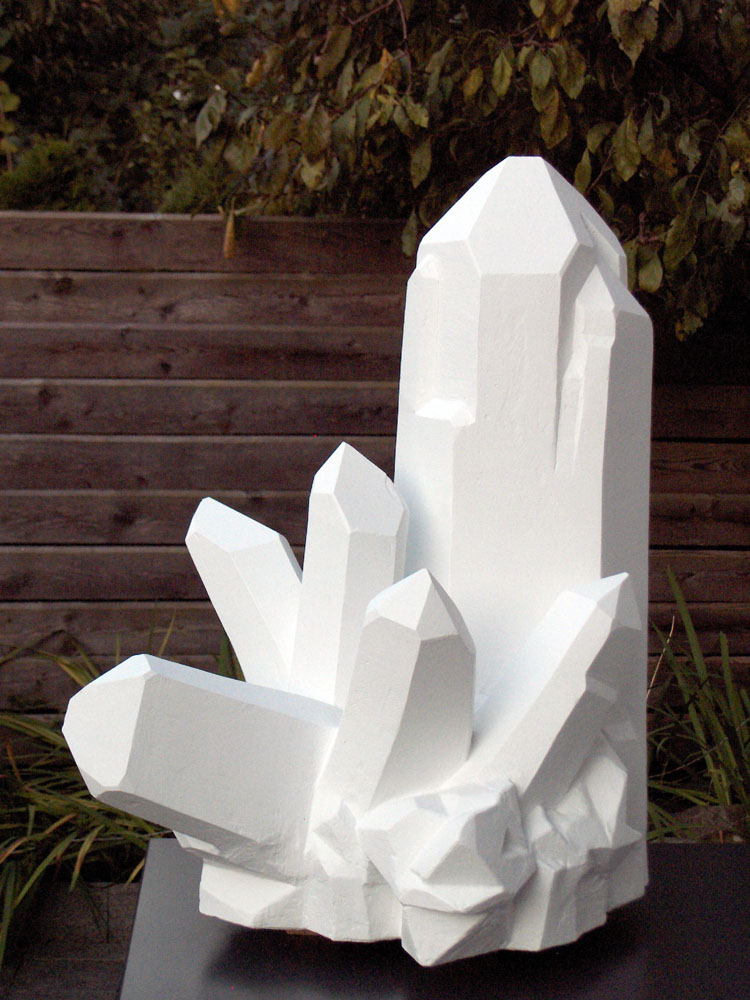 P2005a | Objekte | Porenbeton | Kristallstufe | Atelier Markus Uebelhart | Kristallmaler | Crystal painter | Rock crystal | peintre de cristal | cristal de roche