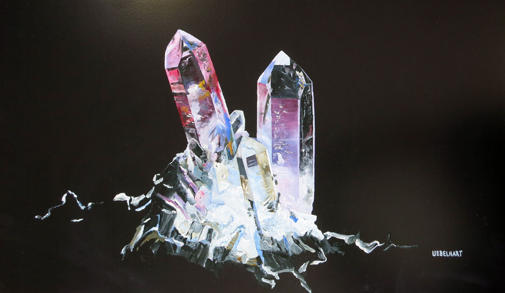 6261 | Gemälde | Kristalle | Amethyst | Veracruz | Mexiko | Atelier Markus Uebelhart | Kristallmaler | Crystal painter | peintre de cristal