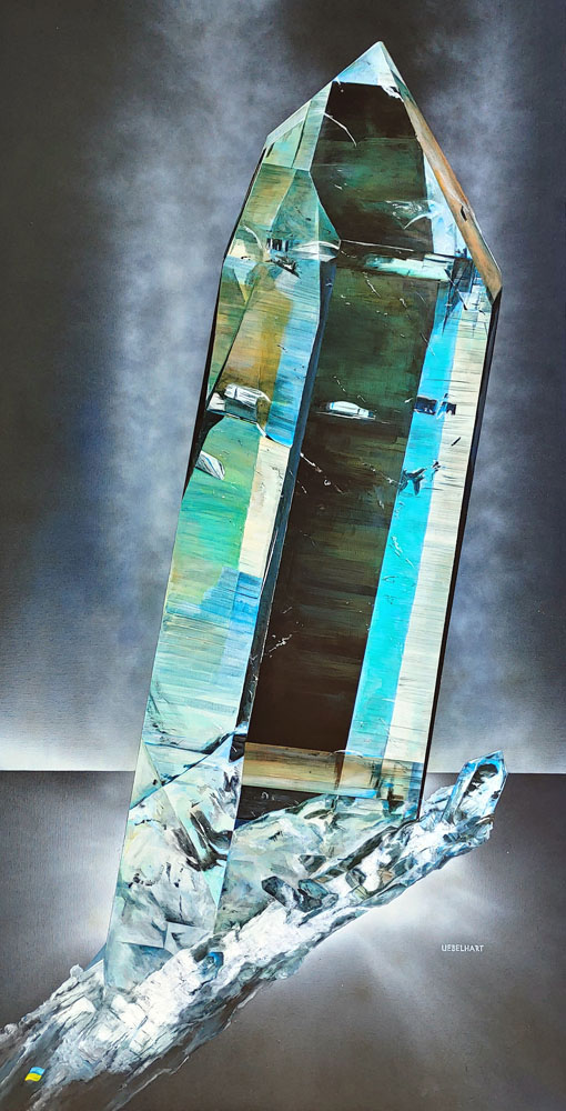 6282|Gemälde|Kristalle|Bergkristall|Atelier|Markus|Uebelhart|Rock/crystal|Kristallmaler|Crystal|painter