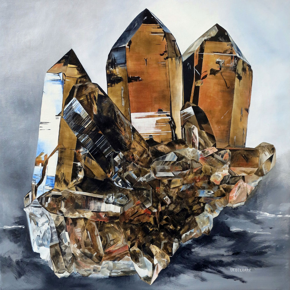 6290|Gemälde|Kristalle|Rauchquarz|Atelier|Markus|Uebelhart|Smoky|quartz|Crystal|painter