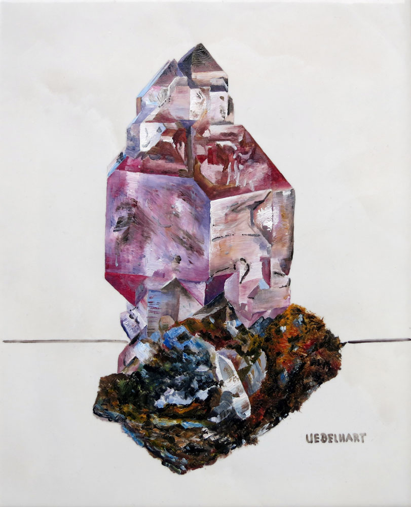 6308|Gemälde|Kristalle|Amethyst|Binntal|Atelier|Markus|Uebelhart|Kristallmaler|Crystal|painter