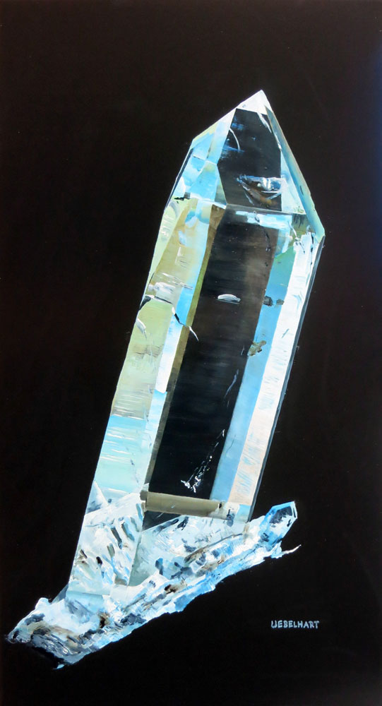 6335|Gemälde|Kristalle|Bergkristall|Val|Nalps|Atelier|Markus|Uebelhart|Kristallmaler|Crystal|painter| Rock|crystal